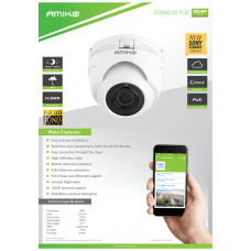 Kamera IP 2 MP, PoE, 1/2.9" SONY Starvis CMOS, HD Lens 2,8mm D20M230 PoE